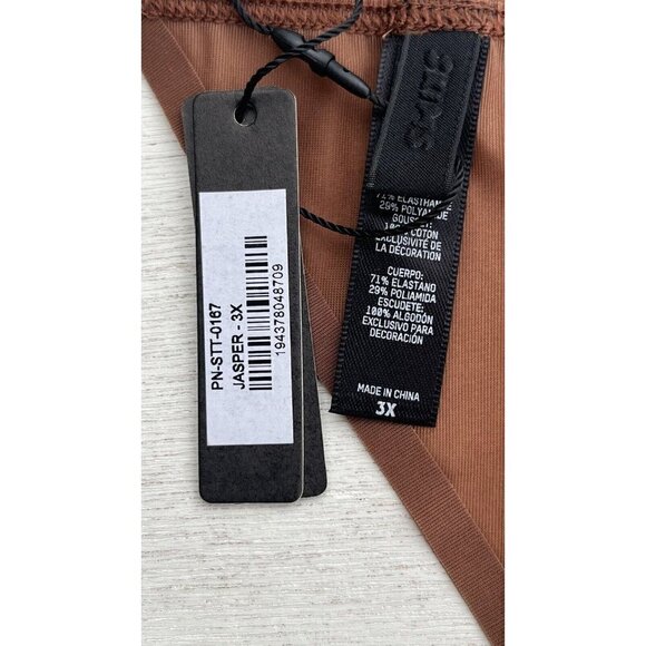 Skims Naked Collection String Thong Jasper Brown 3X Plus NEW T-string G-string - Picture 3 of 7